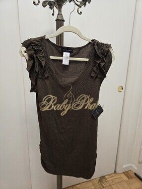 Baby Phat Brown Scoop Neck Tee